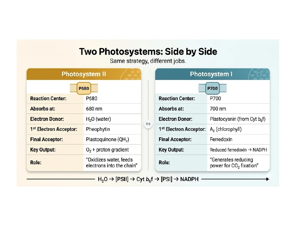 Two Photosystems Side by Side