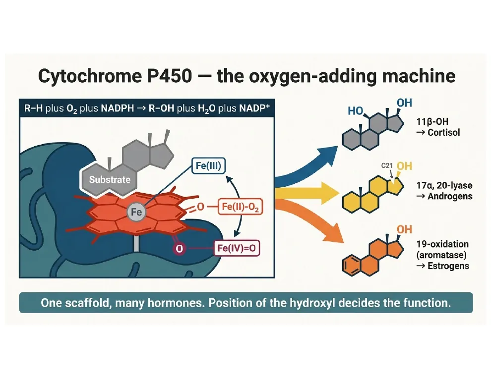 Cytochrome P450: the oxygen-adding machine