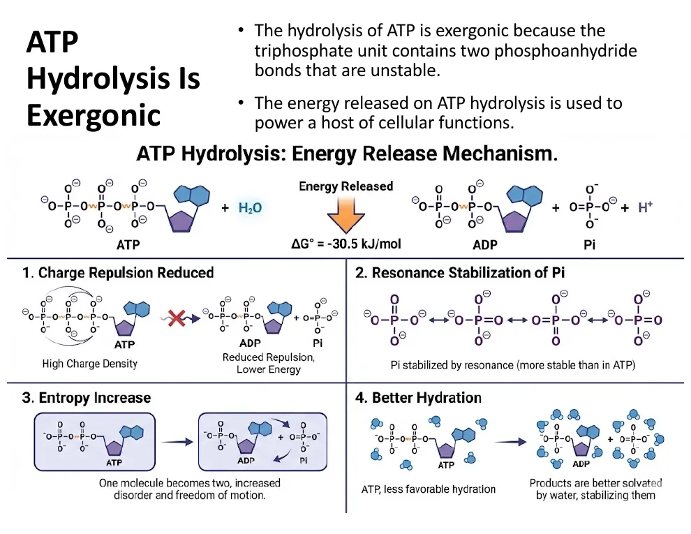 Why ATP Hydrolysis Releases Energy