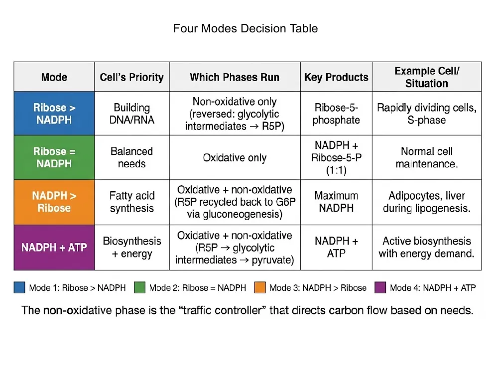 Four Modes Decision Table