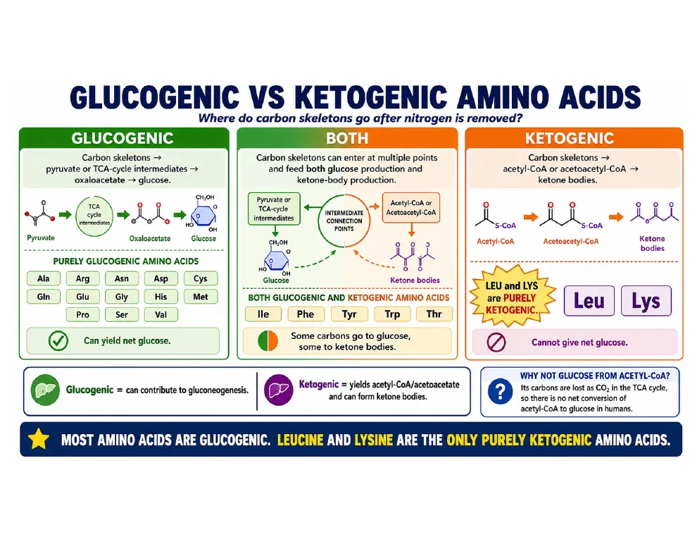 Glucogenic vs. Ketogenic Amino Acids