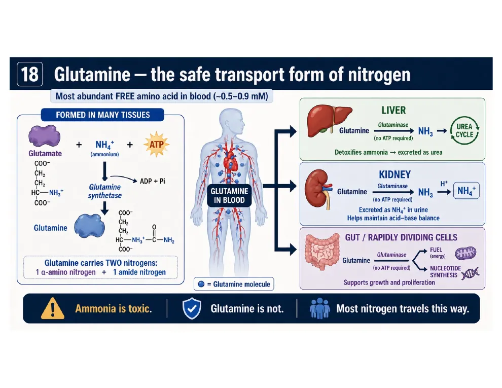 Glutamine — the Safe Transport Form of Nitrogen