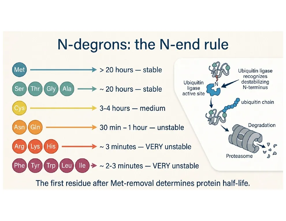 N-degrons: the N-end Rule