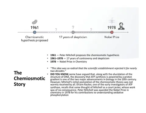 Preview: The Chemiosmotic Story: 1961 to 1978